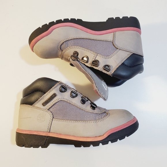 Timberland gray Girls lace up boots size 2 - Picture 8 of 9